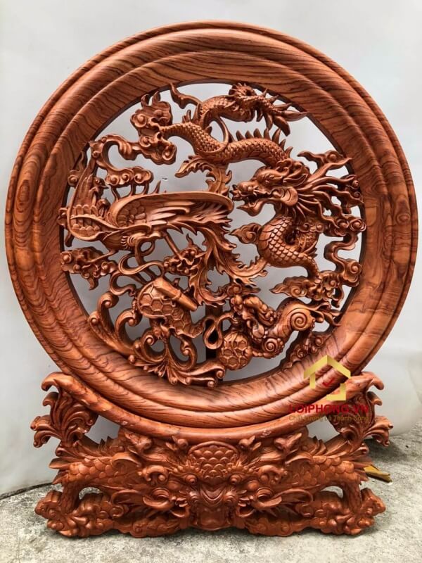 Đĩa gỗ phong thủy