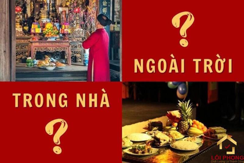 Nên cúng Giao thừa trong nhà hay ngoài trời trước?