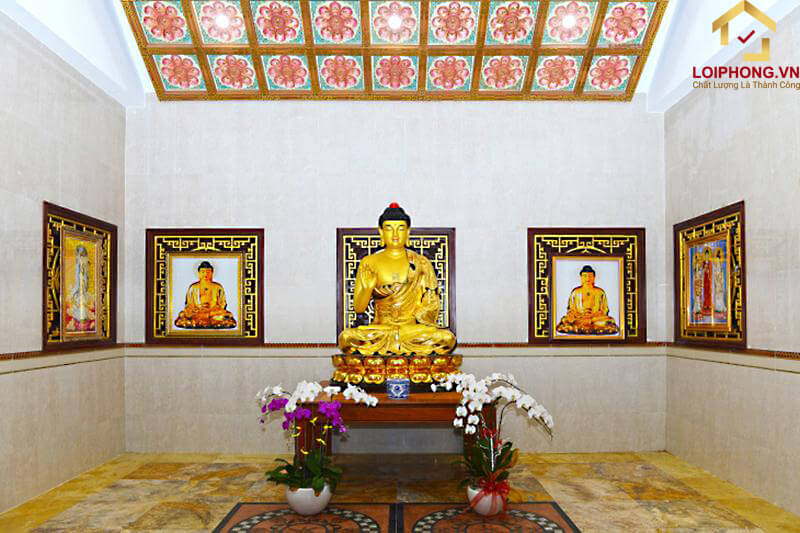Chùa Giác Ngộ đặt rất nhiều tượng Phật