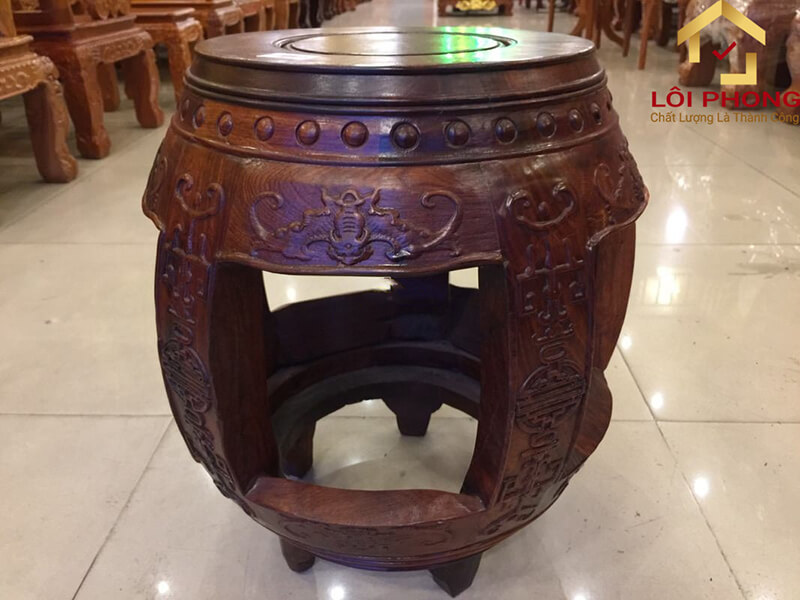 Đôn gỗ gụ tiện đẹp chắc chắn