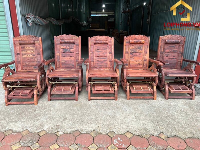 Ghế gỗ thư giãn đẹp gỗ trắc hàng mộc