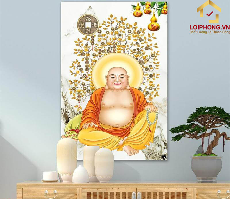 Hình ảnh Phật Di Lặc cùng tài lộc hoan hỉ 06