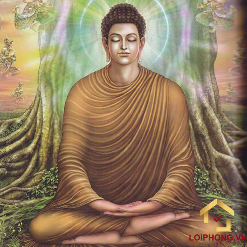 Hình ảnh Phật Thích Ca ngồi dưới gốc cây bồ đề 04