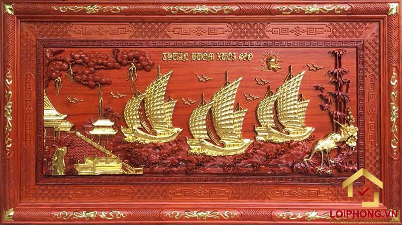 Nên treo tranh gỗ Thuận Buồm Xuôi Gió trong phòng khách để giúp phát huy hết được tác dụng và ý nghĩa của bức tranh