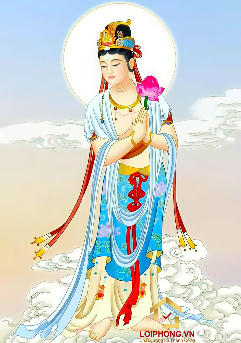 Phòng tranh Lôi Phong luôn có sẵn mẫu tranh Phật Bà Quan Âm để khách hàng lựa chọn