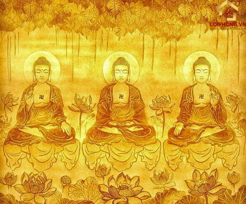 Treo tranh Tam Thế Phật có nhiều ý nghĩa khác nhau