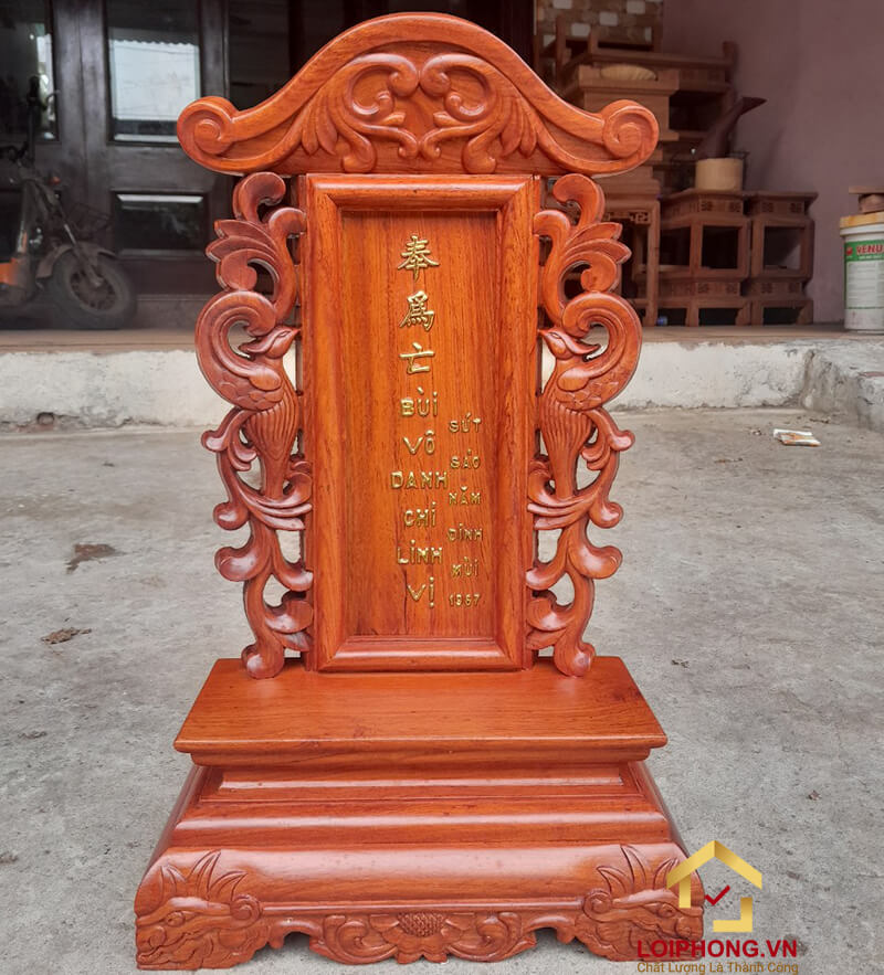 Bài vị cao cấp gỗ hương kích thước 48x24x11 cm