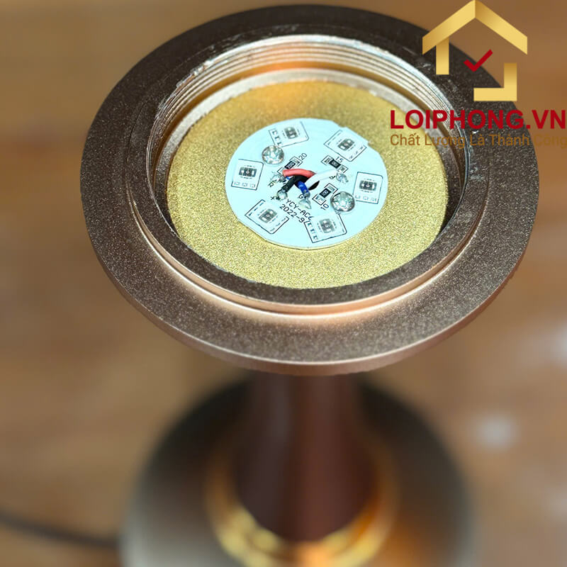 Đèn Thờ Hoa Sen Búp Lưu Ly Thân Hợp Kim Đồng cao cấp