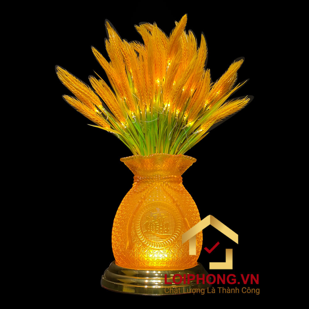 Đèn Bình Bông Lúa Chiêu Tài Thịnh Vượng Bằng Thủy Lưu Ly cao 50cm,60cm,70cm (giá 1 chiếc)