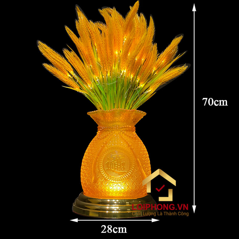 Đèn Bình Bông Lúa Chiêu Tài Thịnh Vượng Bằng Thủy Lưu Ly cao 50cm,60cm,70cm (giá 1 chiếc)