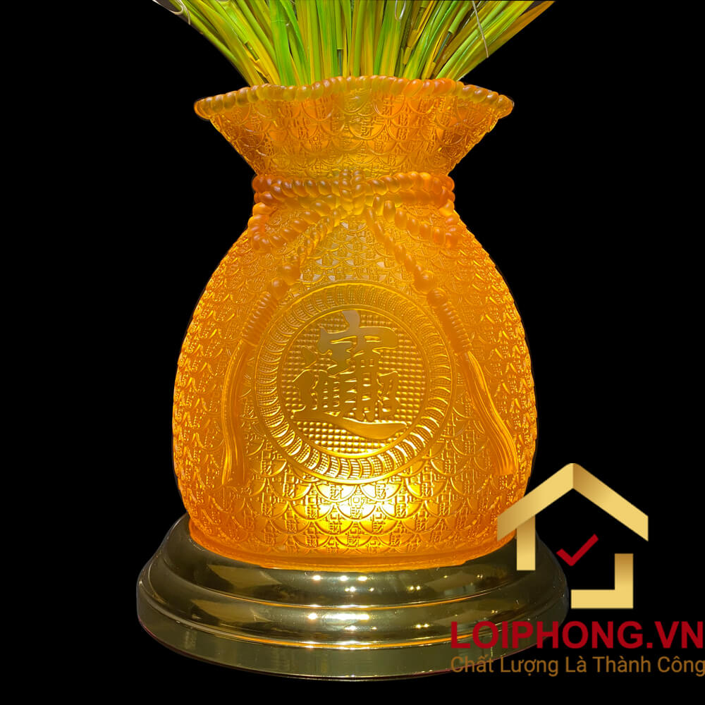 Đèn Bình Bông Lúa Chiêu Tài Thịnh Vượng Bằng Thủy Lưu Ly cao 50cm,60cm,70cm (giá 1 chiếc)