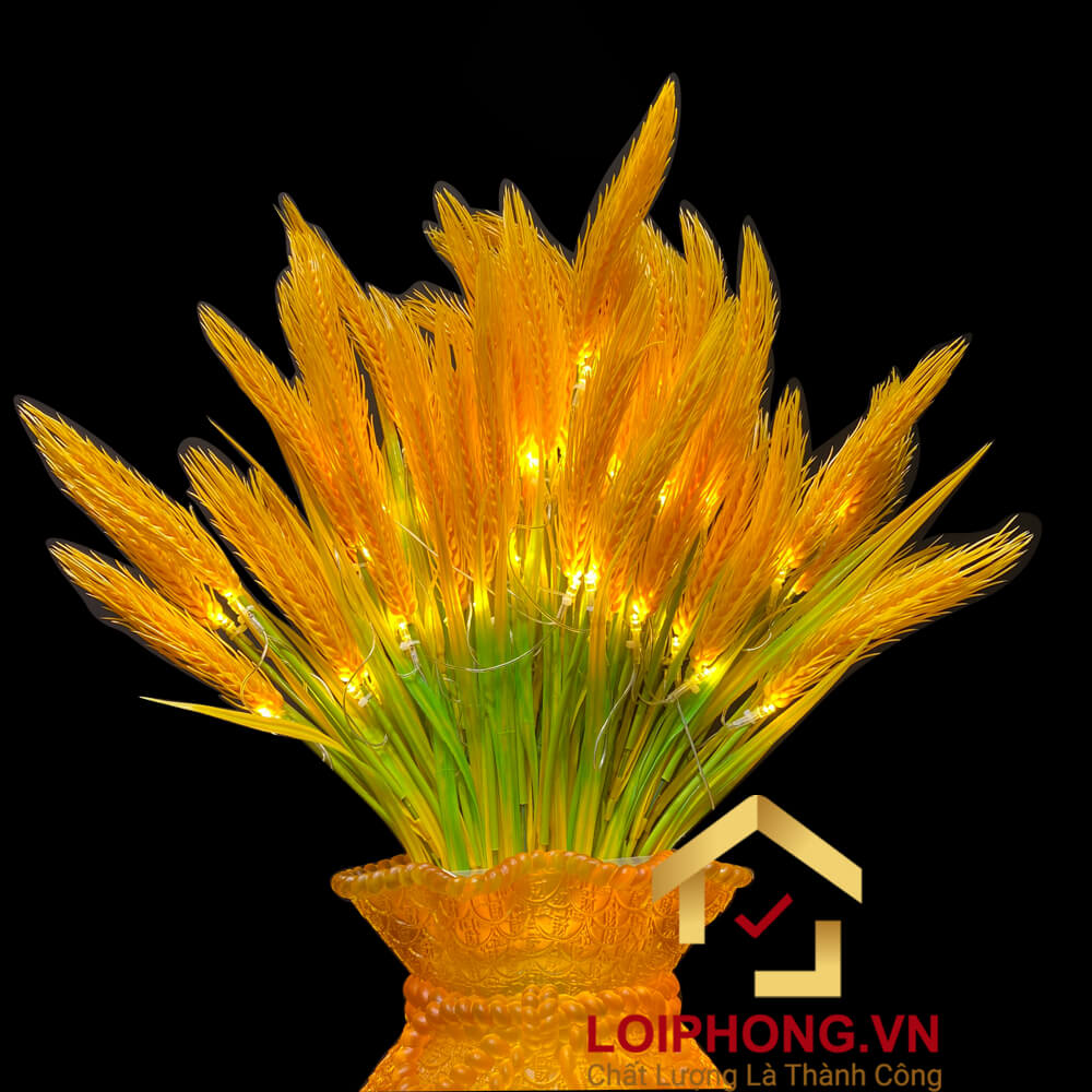 Đèn Bình Bông Lúa Chiêu Tài Thịnh Vượng Bằng Thủy Lưu Ly cao 50cm,60cm,70cm (giá 1 chiếc)