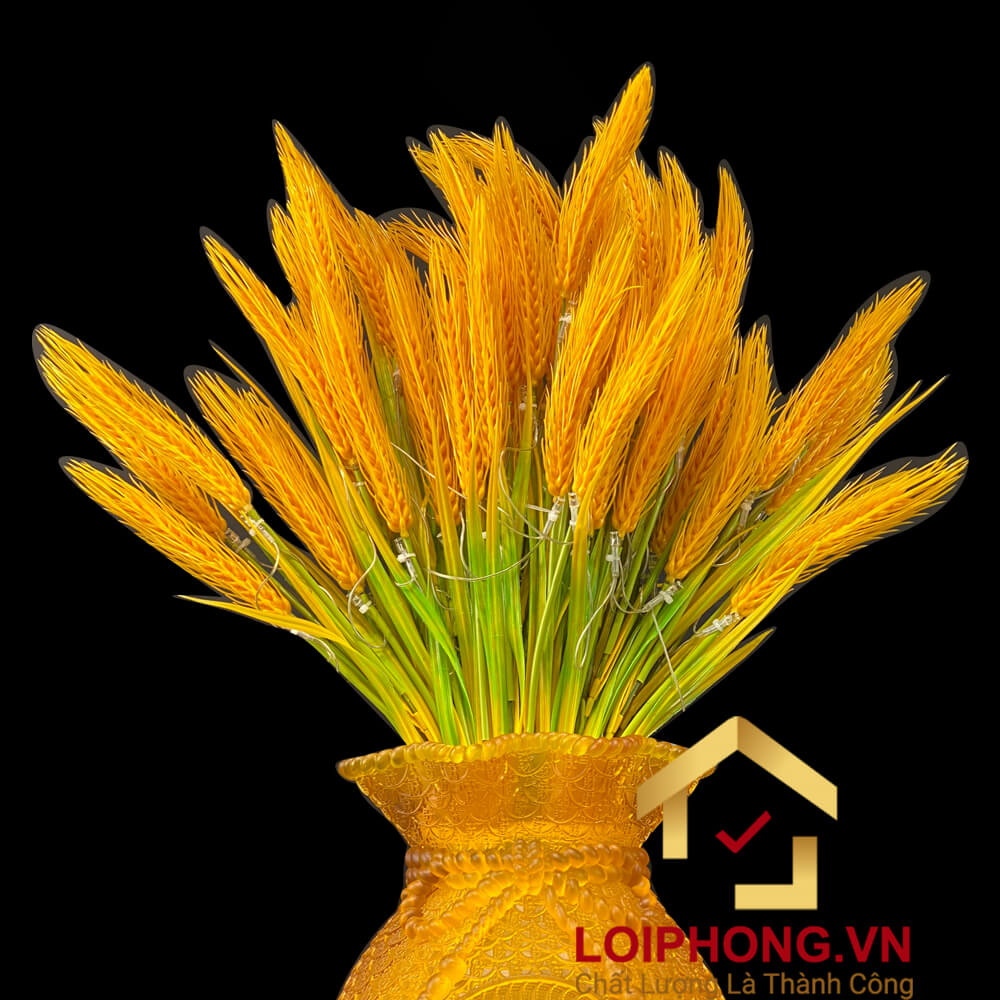 Đèn Bình Bông Lúa Chiêu Tài Thịnh Vượng Bằng Thủy Lưu Ly cao 50cm,60cm,70cm (giá 1 chiếc)