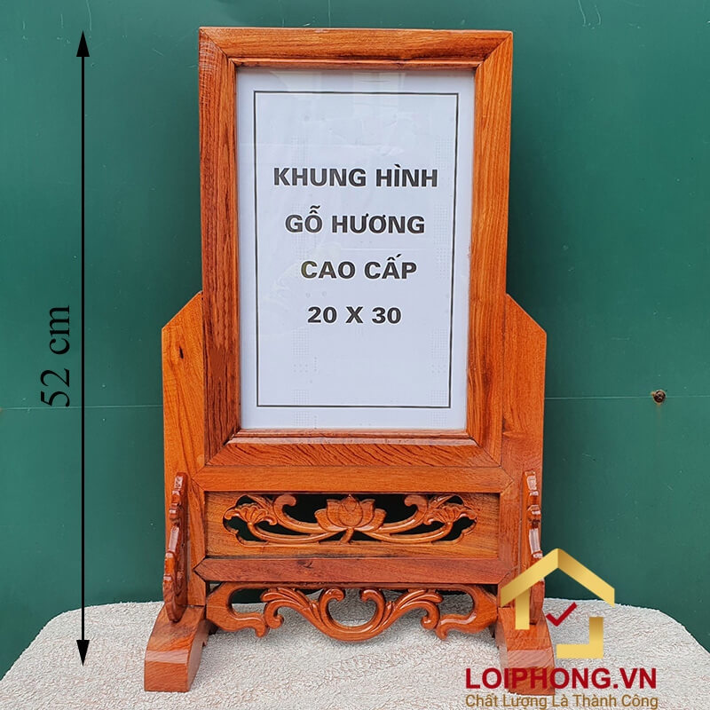 Khung ảnh thờ gỗ hương kiểu dáng đơn giản 20x30 cm