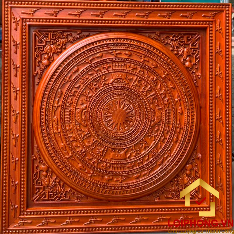 Tranh trống đồng kích thước vuông 81x81cm và 87x87 cm