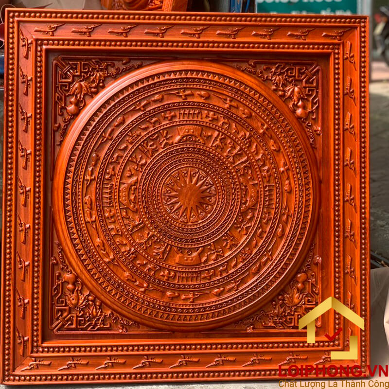 Tranh trống đồng kích thước vuông 81x81cm và 87x87 cm