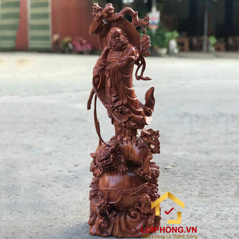 Tên tiêu đề: Tượng Đạt Ma Sư Tổ đứng Lân hương đá