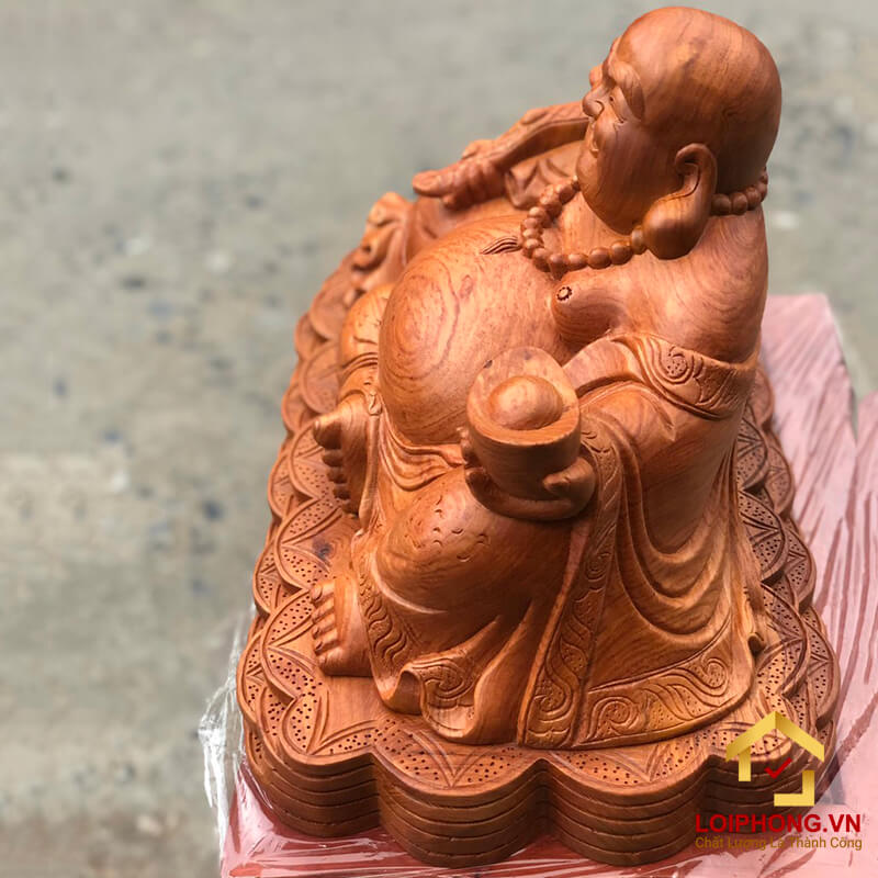 Tượng Phật Di Lặc ngồi đế tiền kích thước 50x30x30 cm