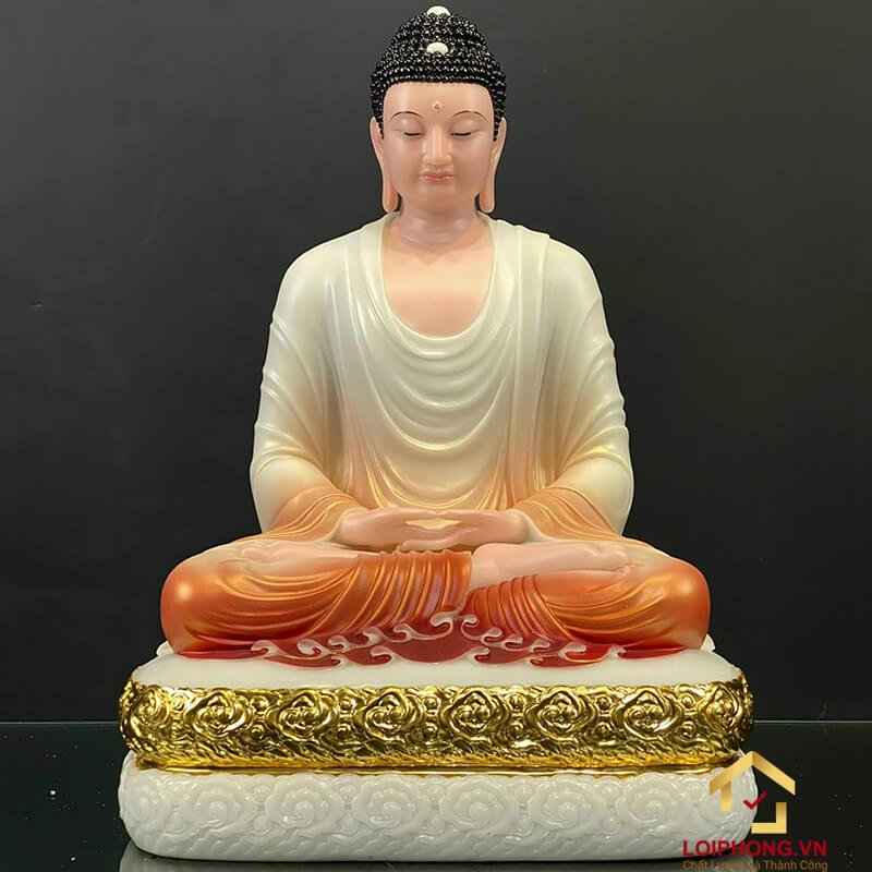 Bộ Tượng thất phật Dược Sư bảy thế tay bằng bột đá cao 48 cm
