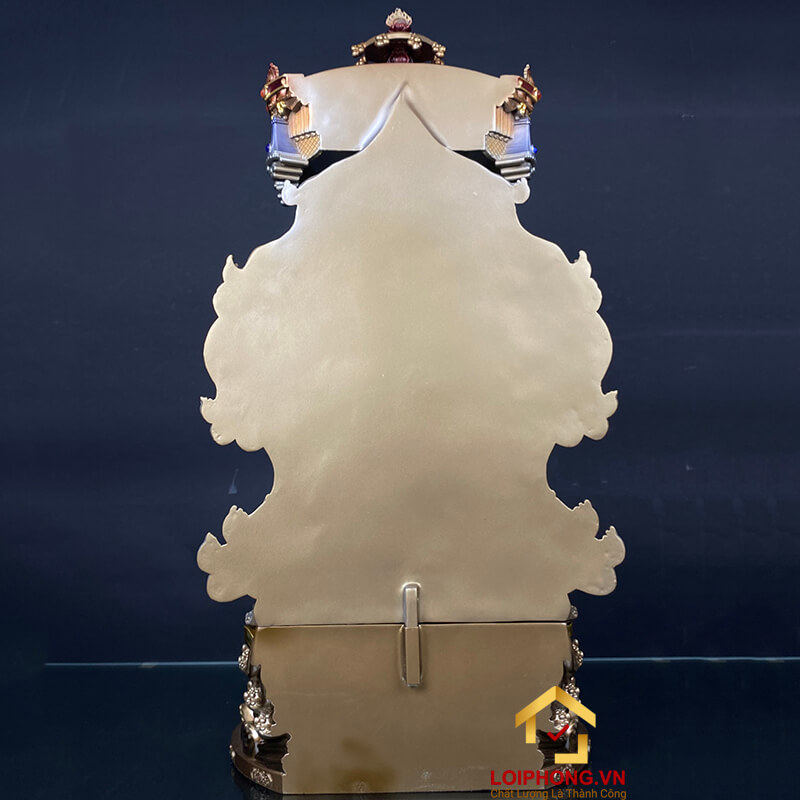 Tượng phật Tây Phương Tam Thánh bằng đồng có lọng che cao 58 cm - 72 cm