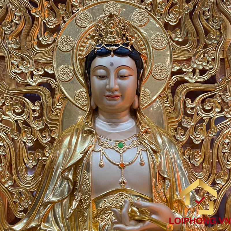 Tượng Phật Tây Phương Tam Thánh Đứng Đài Sen Bằng Đồng Đài Loan
