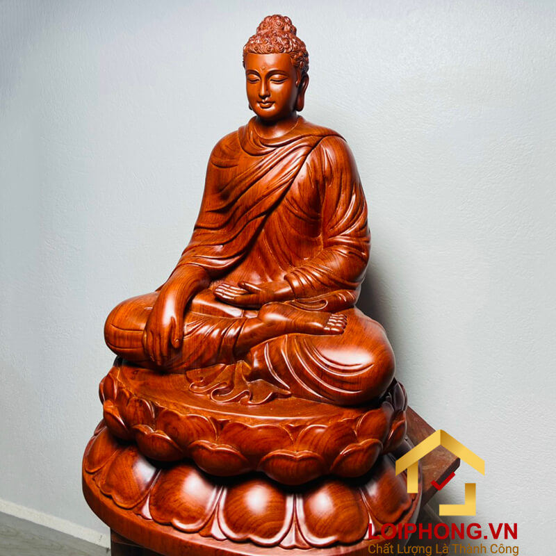 Tượng Phật Thích Ca tĩnh tâm kích thước 40x23x23 cm