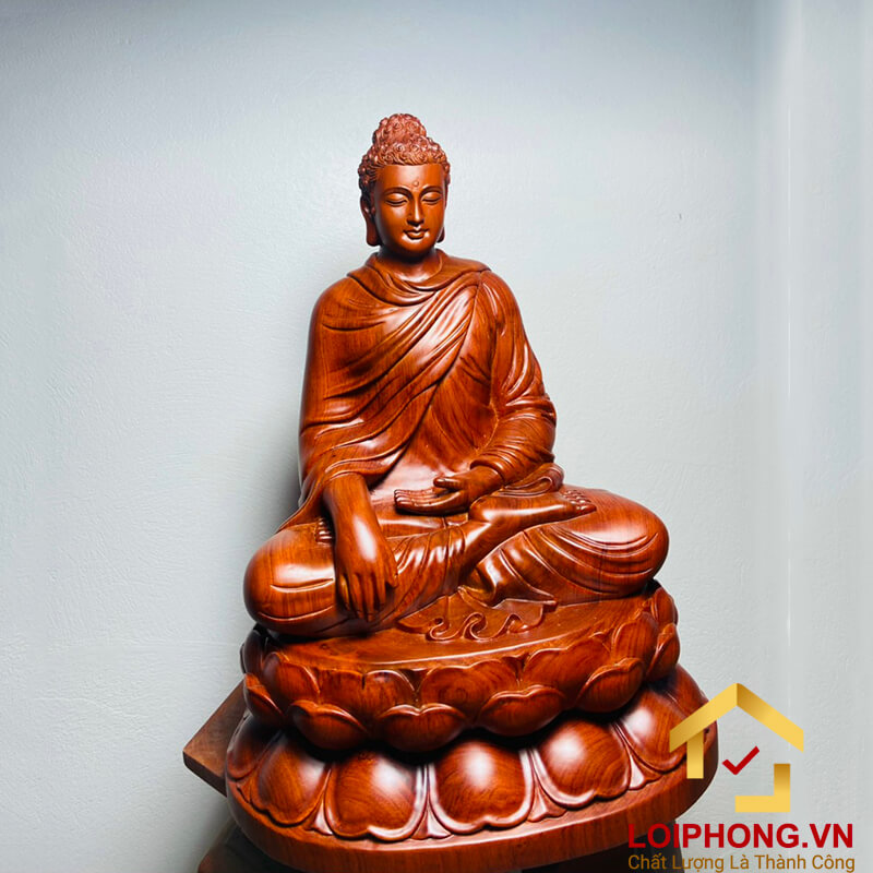 Tượng Phật Thích Ca tĩnh tâm kích thước 40x23x23 cm
