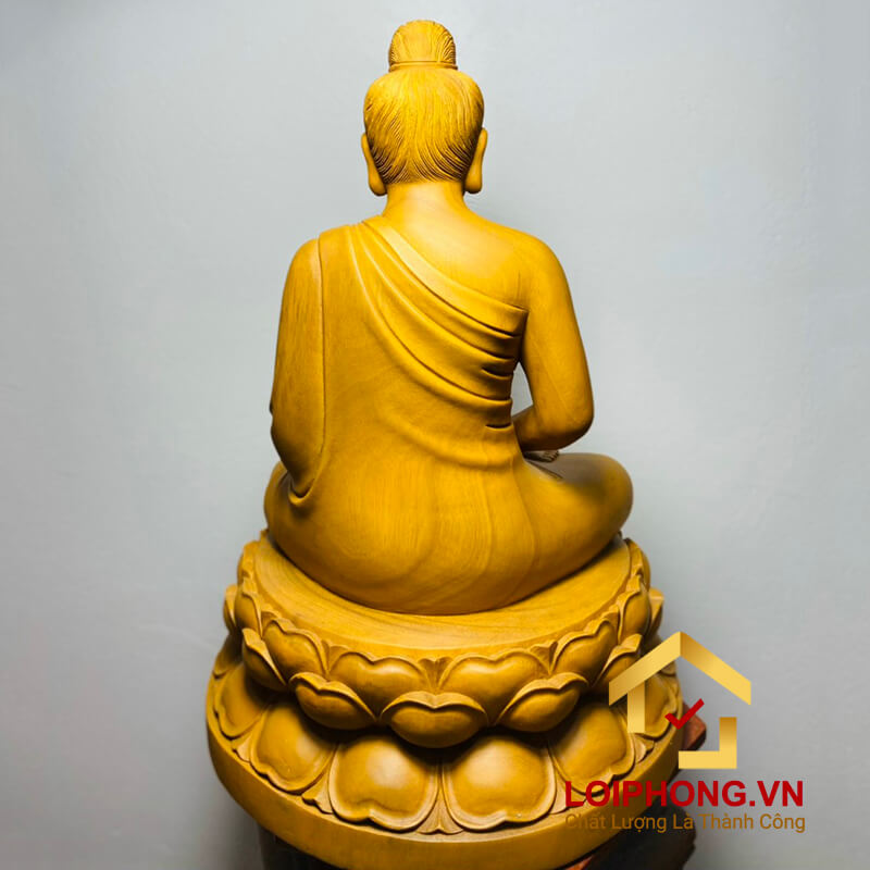 Tượng Phật Thích Ca tĩnh tâm kích thước 90x66x55 cm