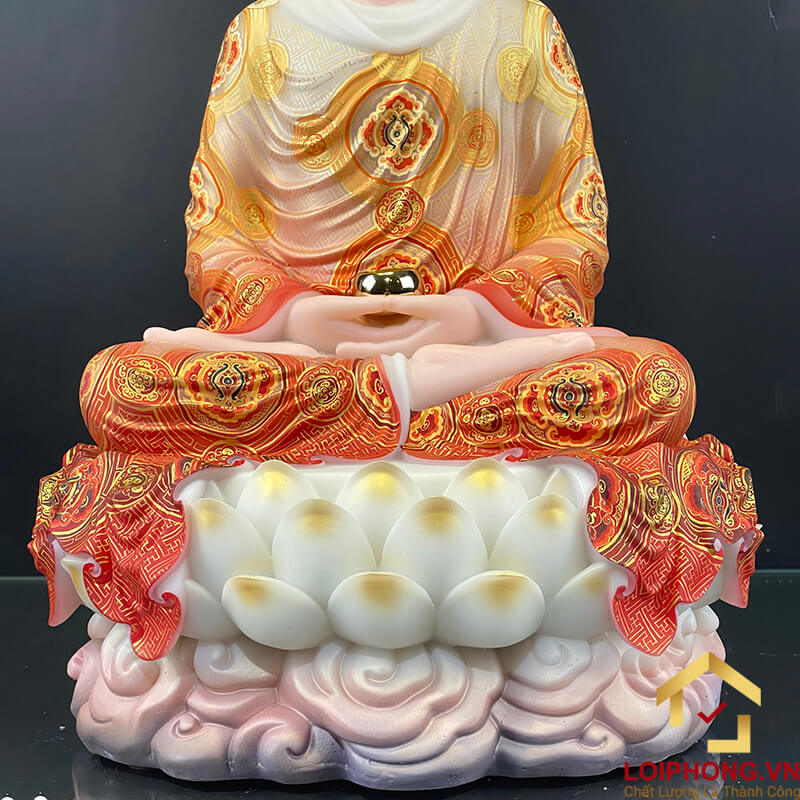 Tượng Phật Thích Ca ngồi đế non nước bằng bột đá sơn phú quý cao 30cm, 40cm và 48cm