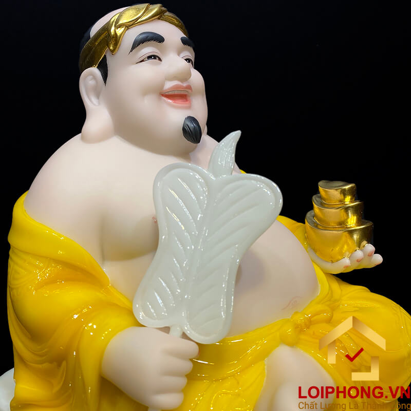 Tượng Thần Tài Thổ Địa trang phục màu vàng cao từ 20 – 40 cm