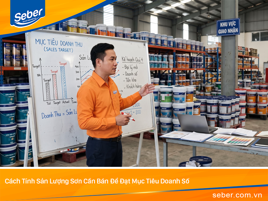 Cách Tính Sản Lượng Sơn Cần Bán Để Đạt Mục Tiêu Doanh Số