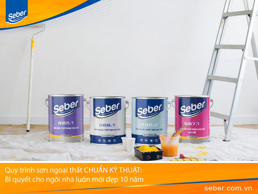 Quy trình sơn ngoại thất CHUẨN KỸ THUẬT: Bí quyết cho ngôi nhà luôn mới đẹp 10 năm