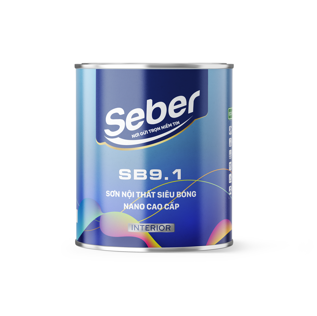 SƠN NỘI THẤT SIÊU BÓNG NANO CAO CẤP SB9.1