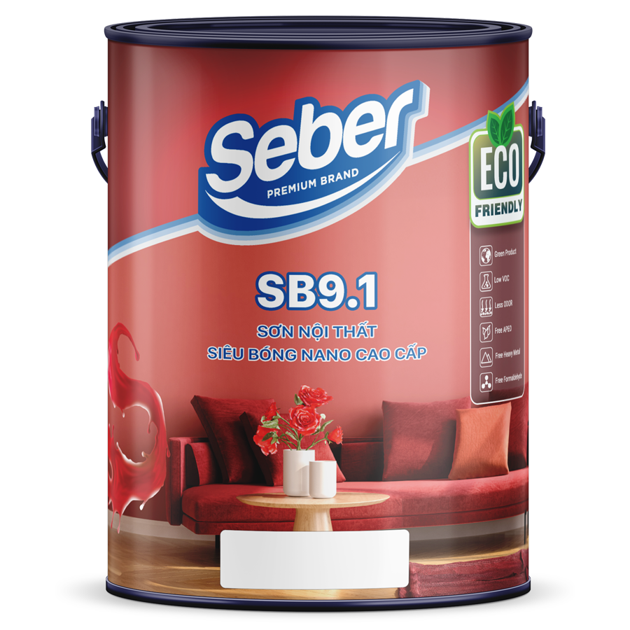 SƠN NỘI THẤT SIÊU BÓNG NANO CAO CẤP SB9.1