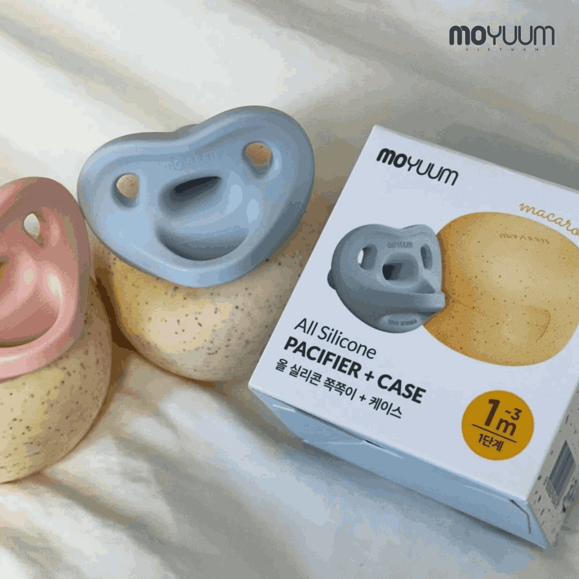 Ty ngậm silicone Moyuum – Giải pháp an toàn giúp bé vượt qua giai đoạn mọc răng êm ái