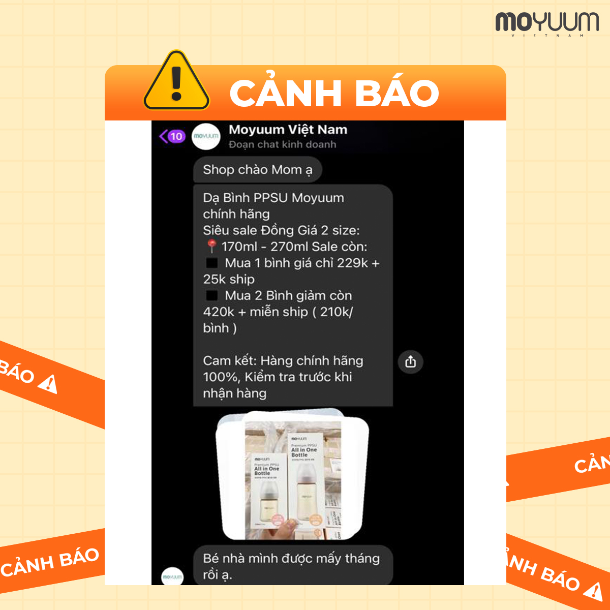 Cảnh báo các trang fanpage giả mạo Moyuum Việt Nam với nhiều hình thức lừa đảo tinh vi