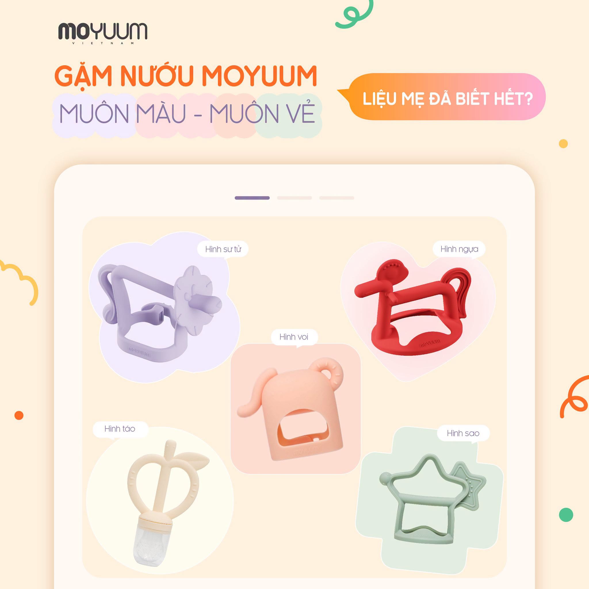 Gợi ý phiên bản gặm nướu Moyuum phù hợp với nhu cầu của từng bé