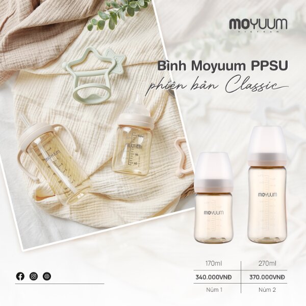 Bình sữa Moyuum PPSU có những phiên bản nào?