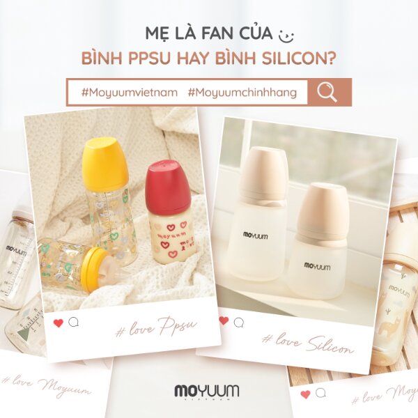 So sánh bình sữa PPSU và bình Silicone