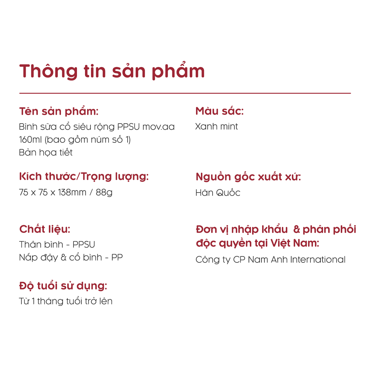 Bình sữa Hàn Moyuum Mov.aa chuẩn Công ty 99 34