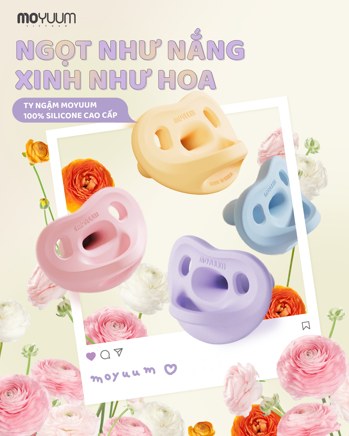 Moyuum được nhập khẩu và phân phối chính hãng tại Việt Nam bởi công ty Cổ phần Nam Anh International