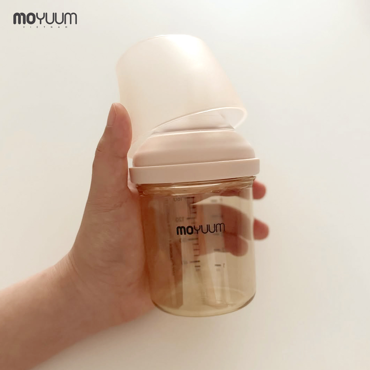 Bình sữa Moyuum PPSU Mov.aa - 160ml - Bản họa tiết - Trắng