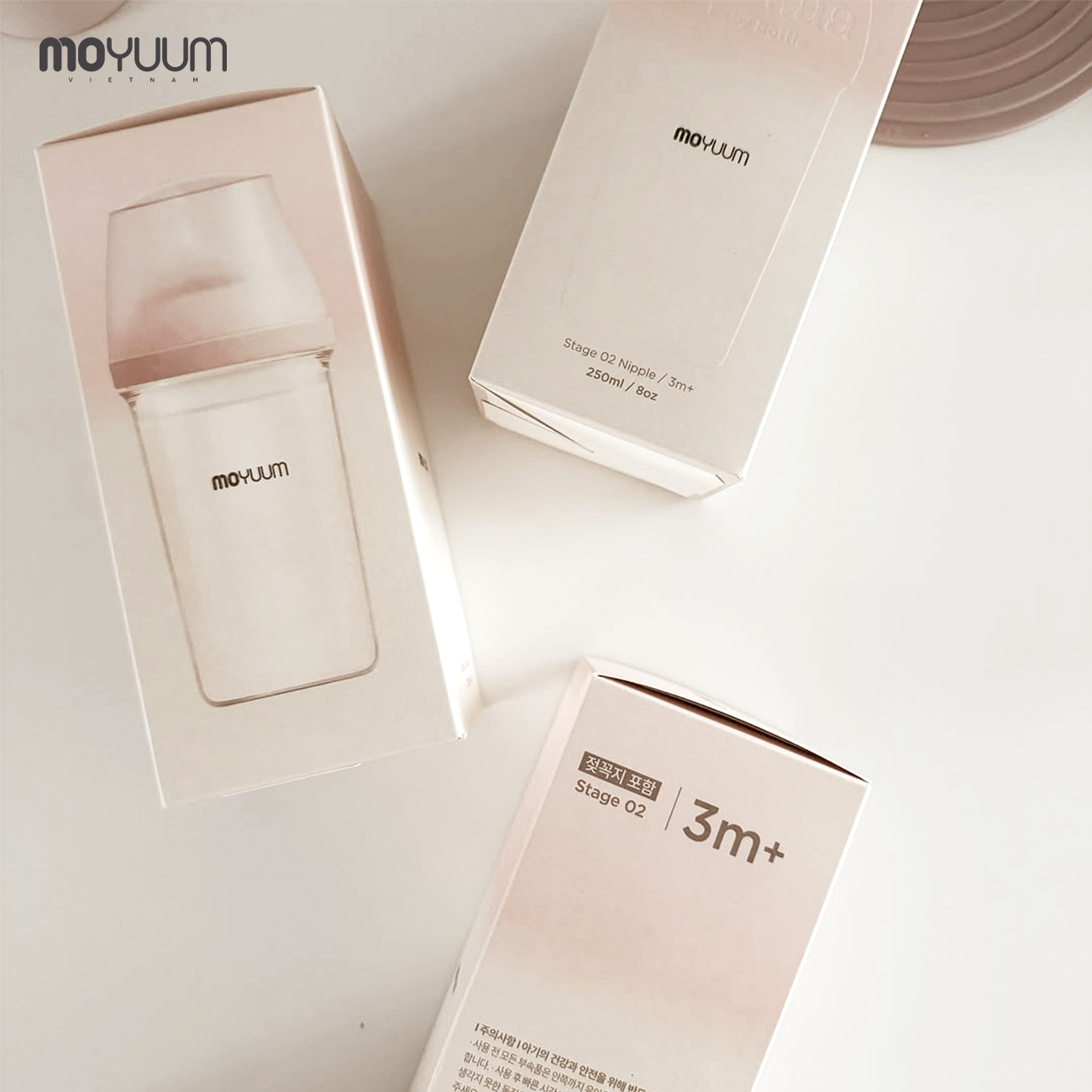 Bình sữa Moyuum PPSU Mov.aa - 160ml - Bản trơn