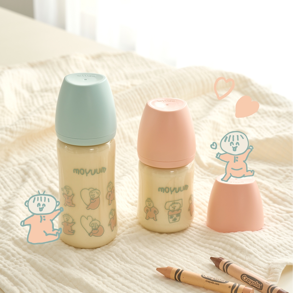 Bình sữa PPSU Moyuum - Ogu hồng - 170ml - Kèm núm 1