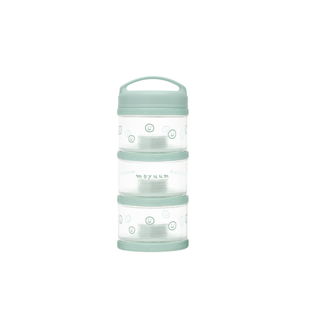 Hộp chia sữa bột Moyuum - 3 ngăn - Phiên bản Happy More