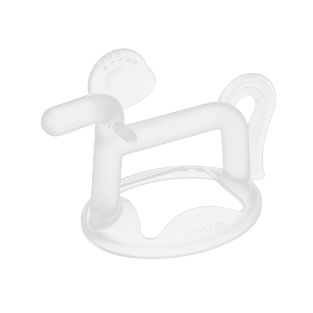 Gặm nướu silicon Moyuum - 3m+ - Hình ngựa - Màu cam/Tím/Vàng/Hồng/Xanh/Trong/Tím/Đỏ