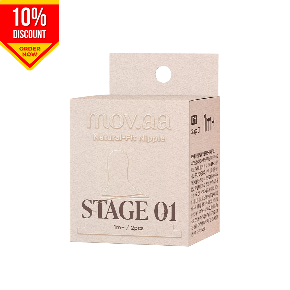 Núm bình sữa Moyuum Natural Fit phiên bản mov.aa - Size 1/2/3/4