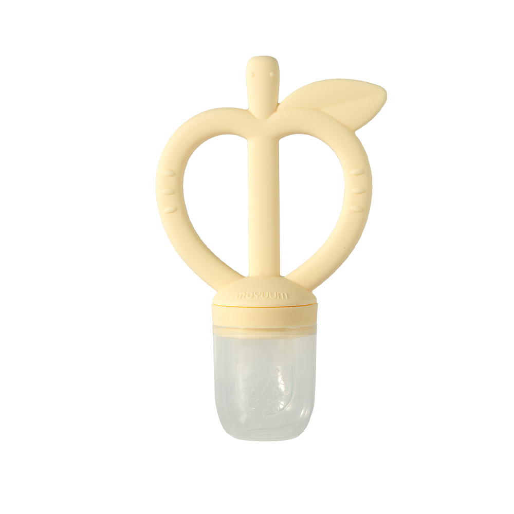 Túi lưới trái cây gặm nướu 2 in 1 Moyuum - 5m+ - Màu Vàng/Hồng/Xanh