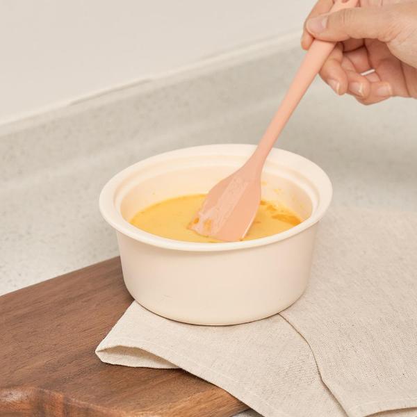 Nồi hấp thức ăn silicone Moyuum - Size nhỏ 550ml - Màu Be/Vàng