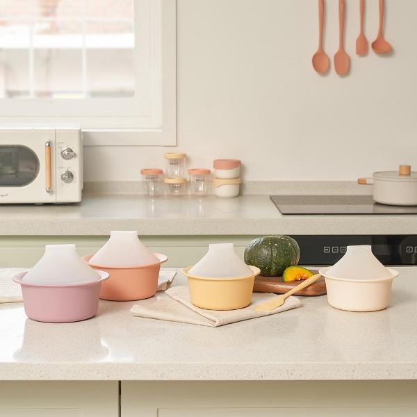 Nồi hấp thức ăn silicone Moyuum - Dung tích 550ml/800ml